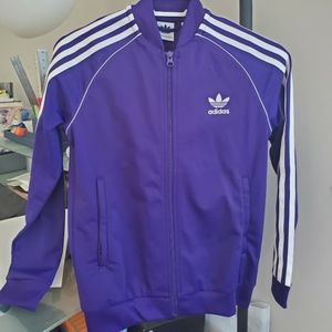 Purple adidas tracksuit